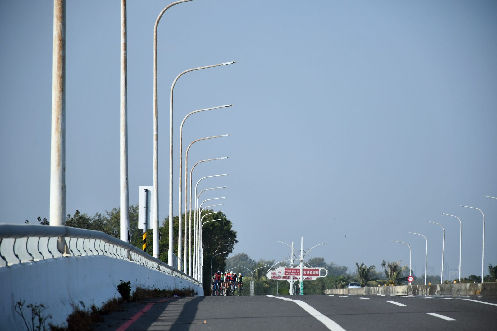 Riders crossing into Tainan City